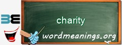 WordMeaning blackboard for charity